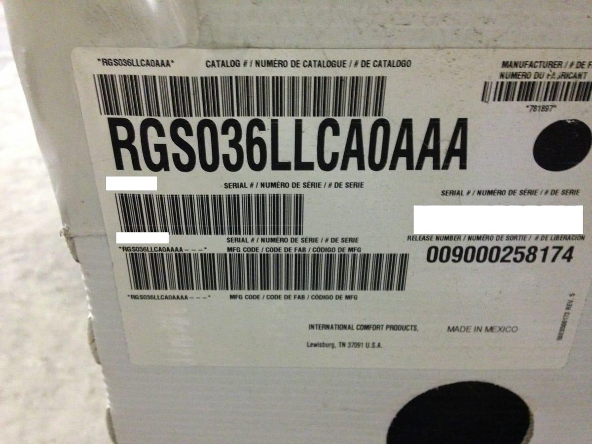 3 Ton Convertible Gas/Electric Packaged Unit, 13 SEER 81% 460/60/3 R-410A