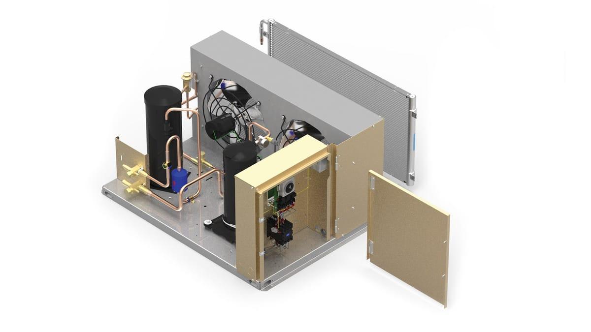 1 HP Low Temperature Cooler Condensing Unit R-410A 208-230/60/1